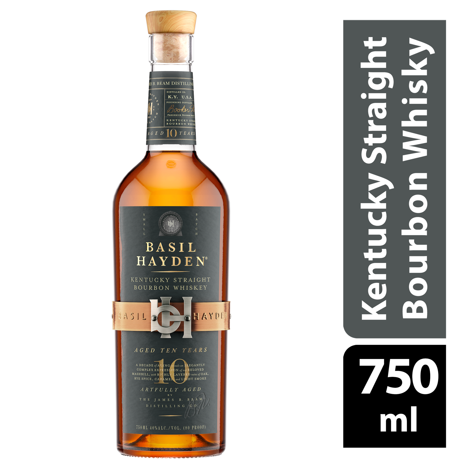 slide 1 of 2, Basil Hayden'S 10Yr Bourbon, 750 ml