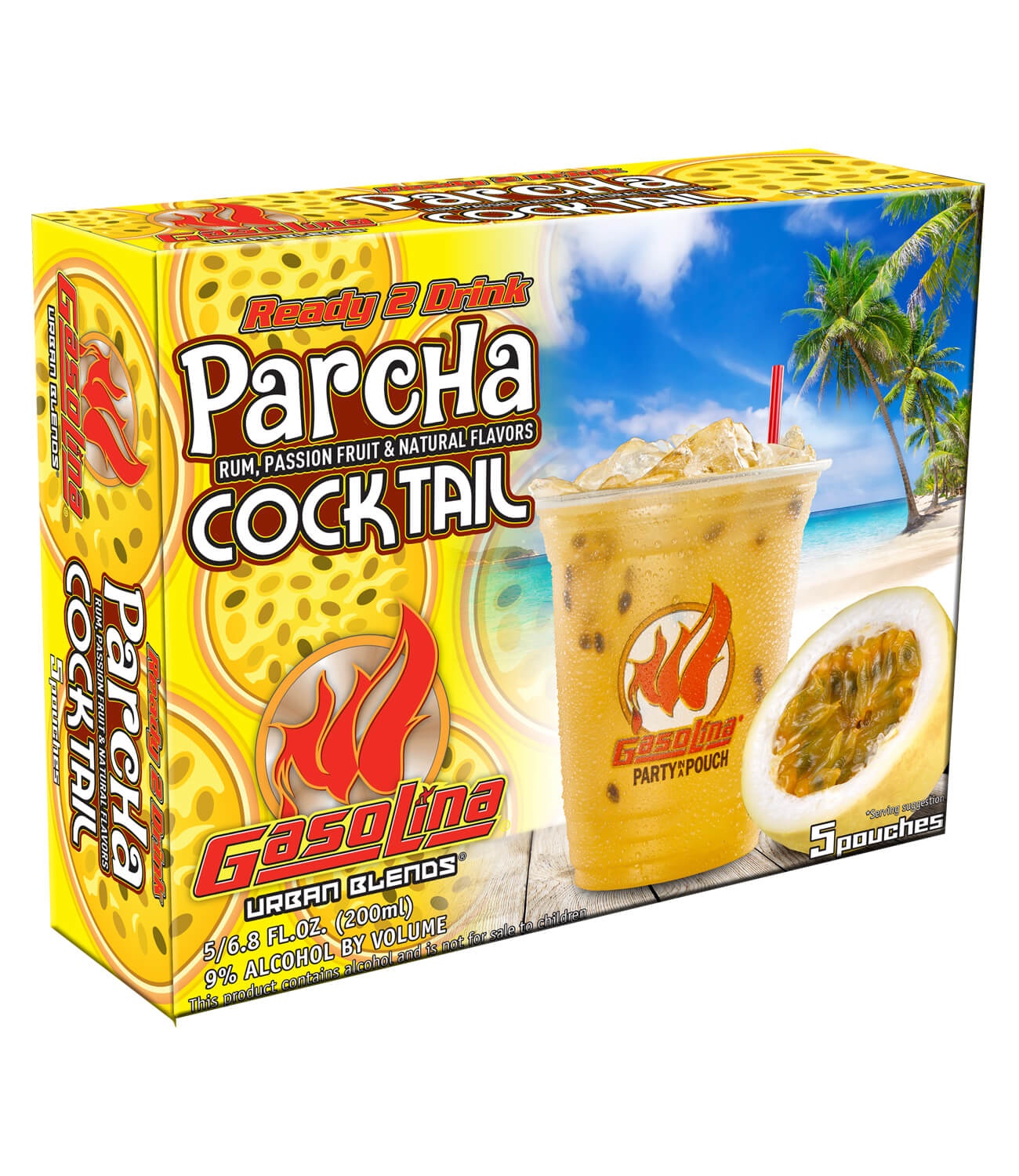 slide 1 of 1, Gasolina Parcha 8/5/200ML, 5 ct; 500 ml