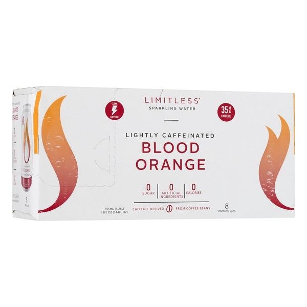 slide 1 of 1, Limitless Blood Orange Sparkling Water , 8 ct; 12 oz