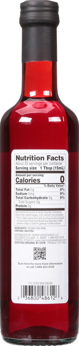 slide 9 of 9, Full Circle Market Organic Red Wine Vinegar - 17 fl oz, 17 fl oz