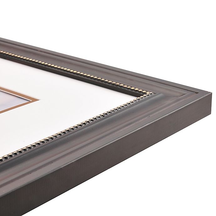 slide 3 of 3, PhotoGuard Portrait Frame with Double Mat - Brown/Silver Bead, 11 in x 14 in