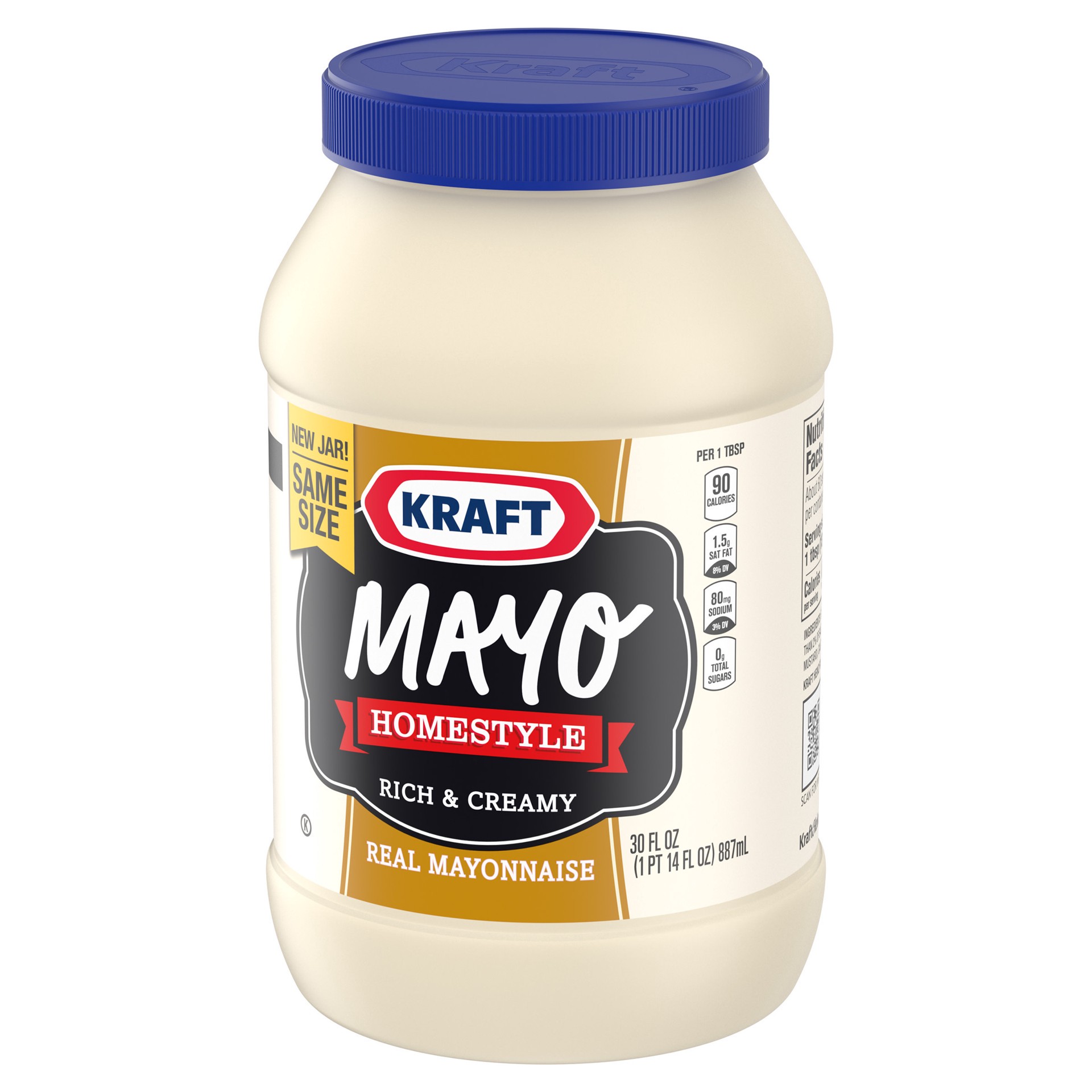 slide 5 of 5, Kraft Homestyle Mayonnaise, 30 oz