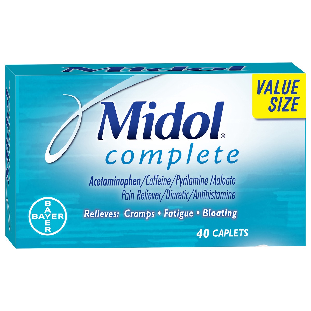 slide 2 of 8, Midol Complete Multi-Symptom Relief Caplets 40 ea Box, 40 ct