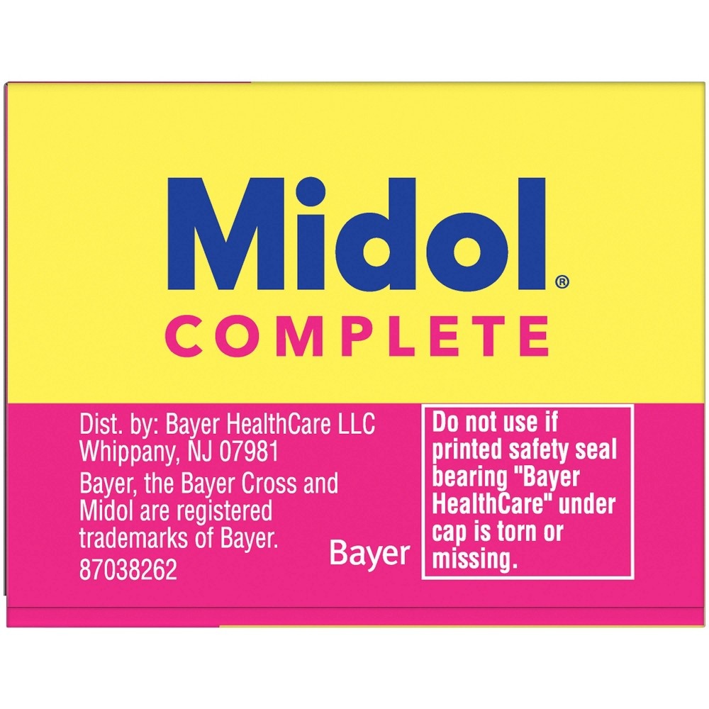slide 5 of 6, Midol Menstrual Symptom Relief Tablets Acetaminophen, 40 ct