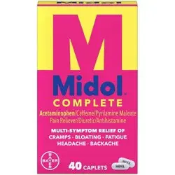 Midol Complete Multi-Symptom Relief Caplets 40 ea Box