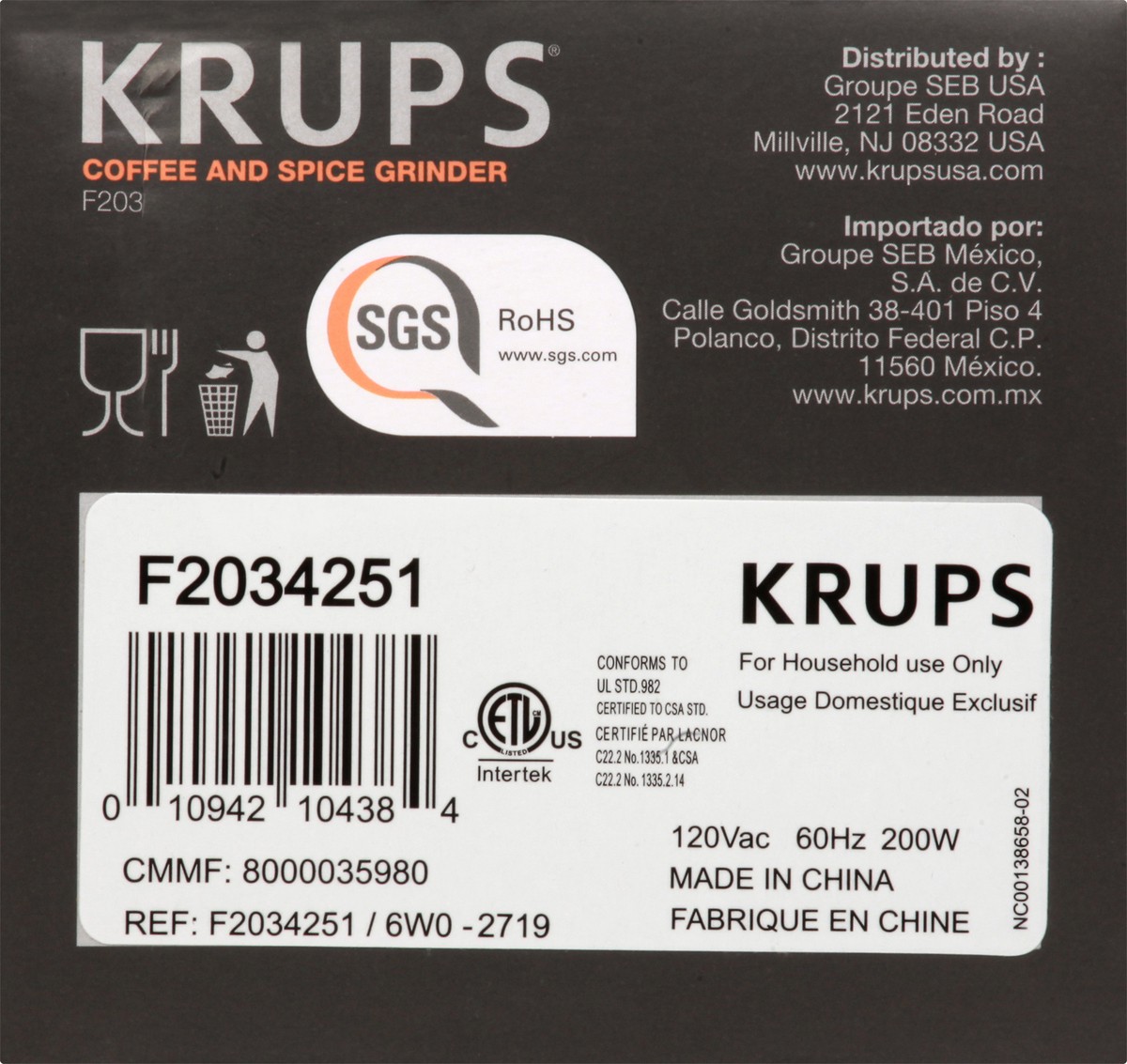 slide 6 of 11, Krups Coffee and Spice Grinder 1 ea, 1 ct