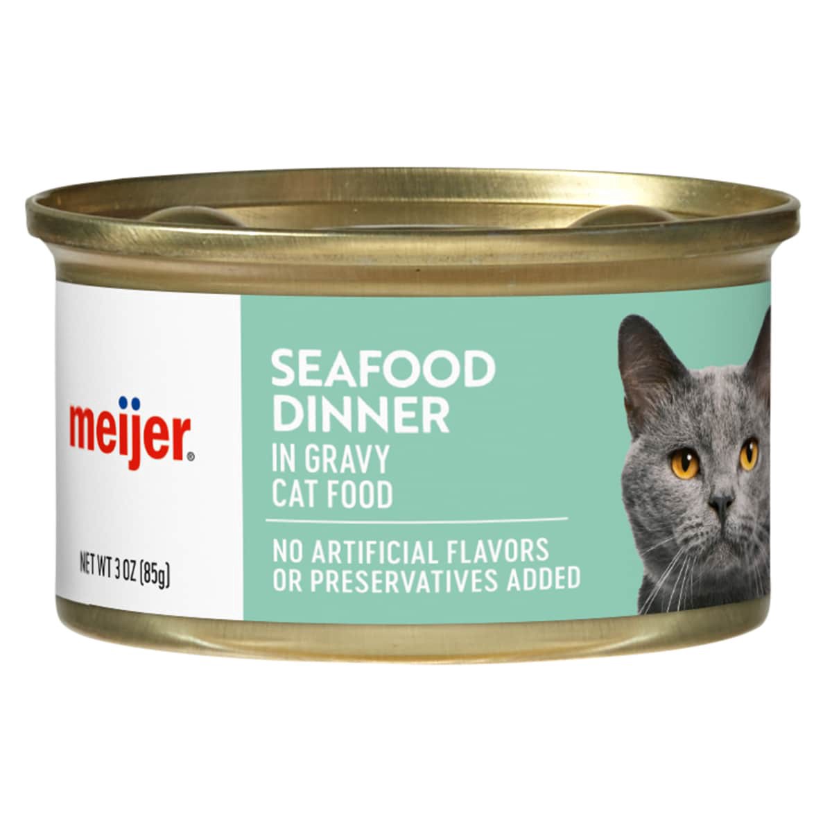 slide 1 of 9, Meijer Wet Cat Food Seafood CIG, 3 oz
