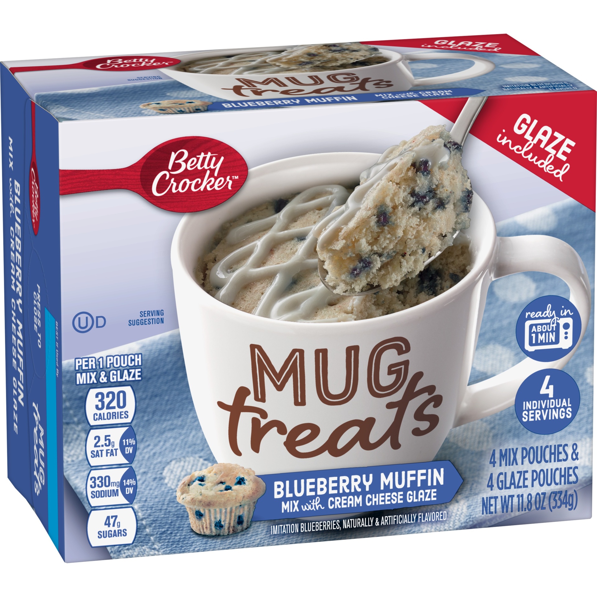 slide 1 of 3, Betty Crocker Blueberry Muffin Mug Treat Cake Mix, 11.8 oz