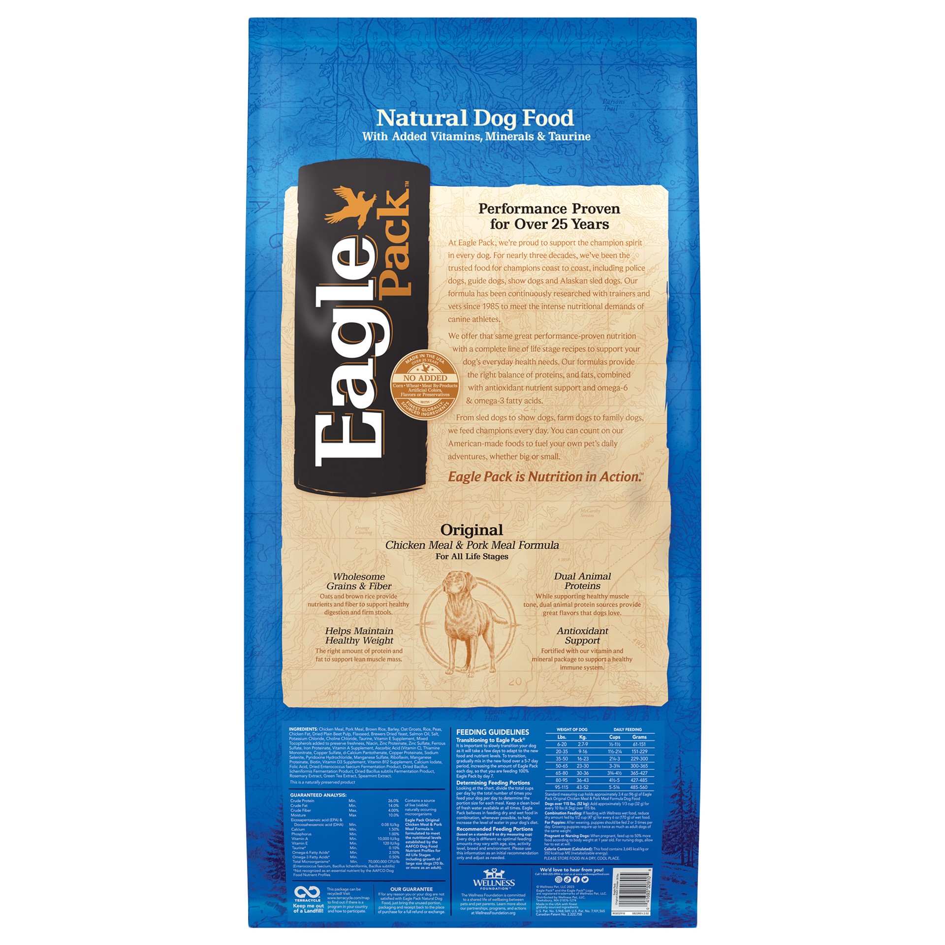 slide 4 of 5, Eagle Pack Natural Dry Dog Food, Original Chicken & Pork, 30-Pound Bag, 1 ct