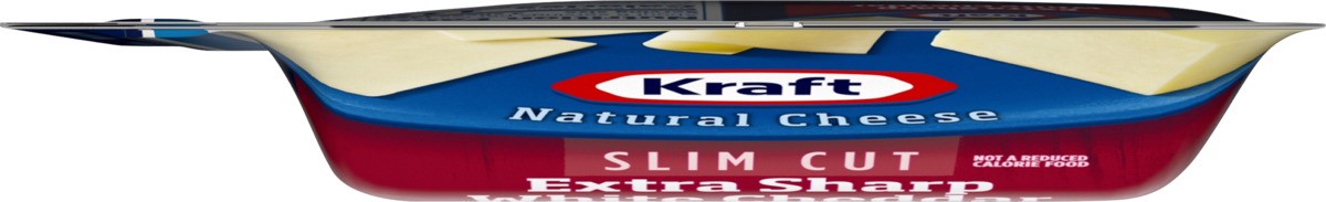 slide 4 of 9, Kraft Slim Cut Extra Sharp White Cheddar Cheese Slices with 2% Milk Pack, 7 oz