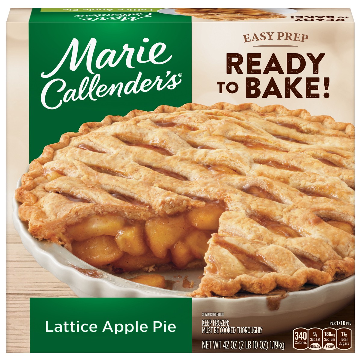 slide 1 of 5, Marie Callender's Lattice Apple Pie Frozen Dessert, 42 Ounce, 42 oz