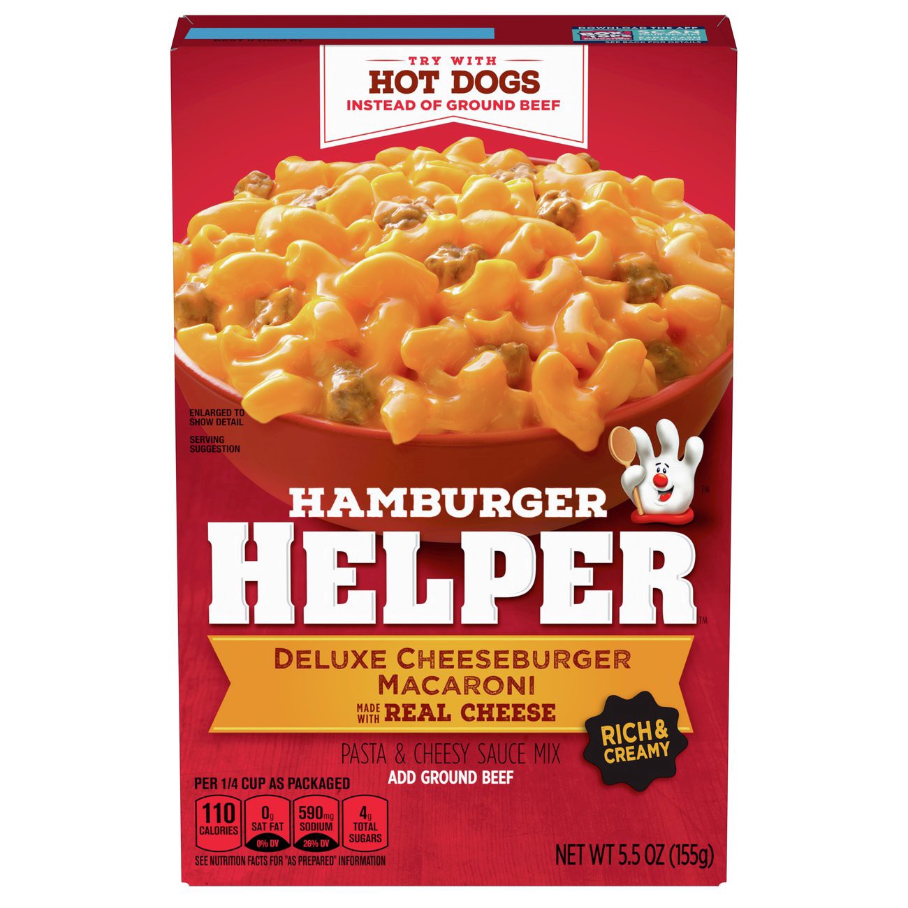 slide 1 of 1, Hamburger Helper Deluxe Cheeseburger Macaroni Pasta & Sauce Mix 5.5 oz, 5.5 oz