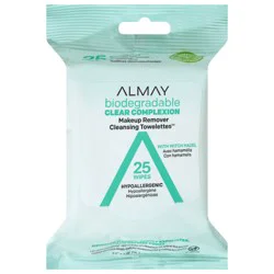Almay Biodegradable Clear Complexion Makeup Remover Cleansing Towelettes 25 ct