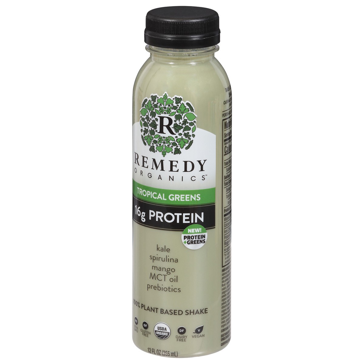 slide 5 of 14, Remedy Organics 100% Plant Based Tropical Greens Shake 12 fl oz, 12 fl oz