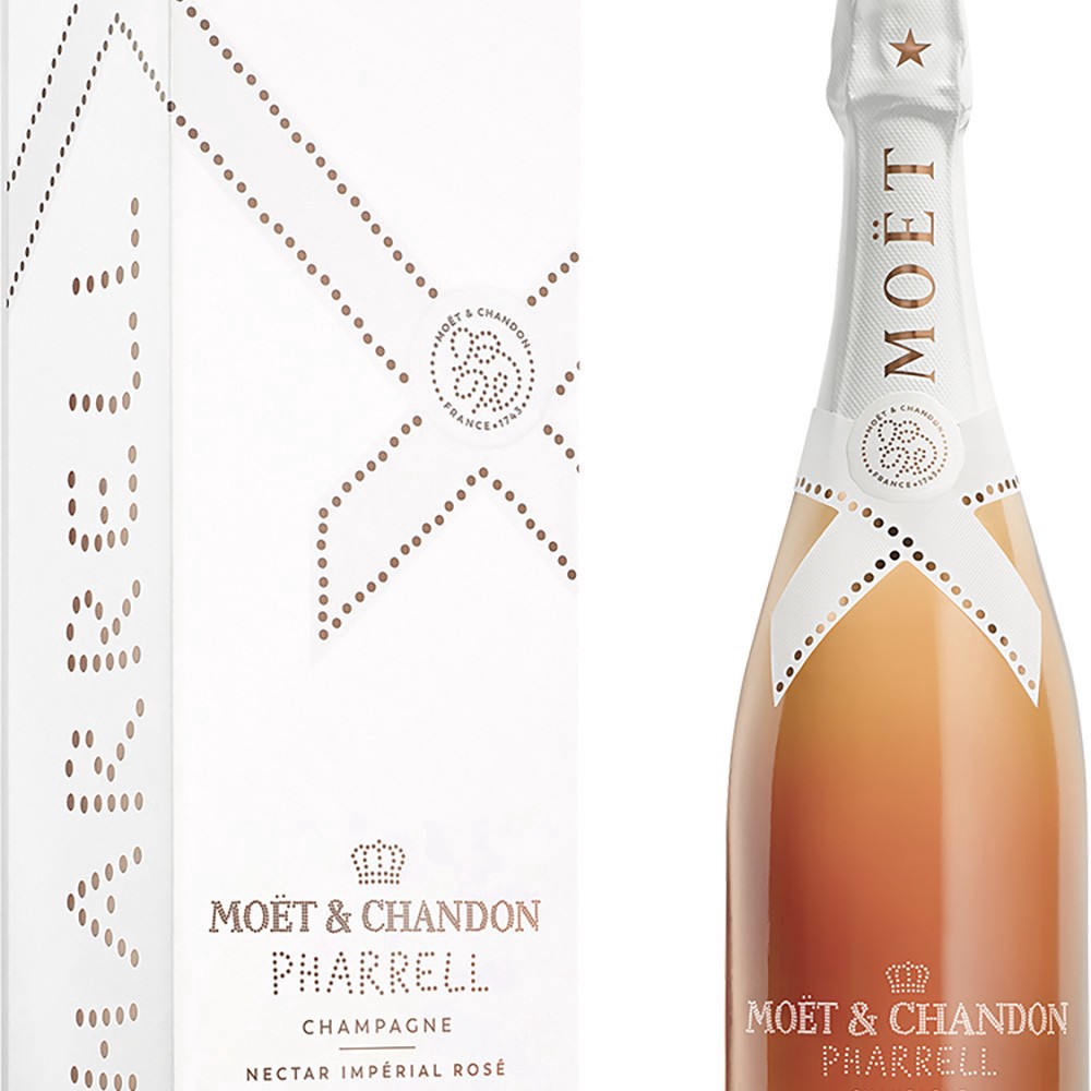 slide 1 of 1, Moët & Chandon x Pharrell Williams Limited Edition Nectar Impérial Rosé Gift Box, 750 ml
