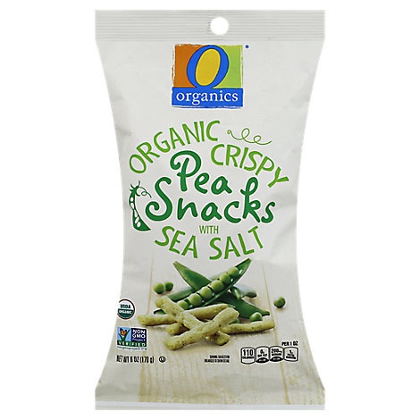 slide 1 of 1, O Organics Organic Pea Snack Crispy With Sea Salt, 6 oz