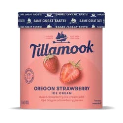 Tillamook Oregon Strawberry Ice Cream - 1.5 qt