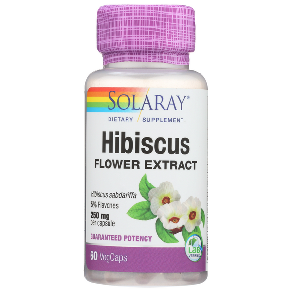 slide 1 of 1, Solaray Hibiscus Flower Extract, 1 ct