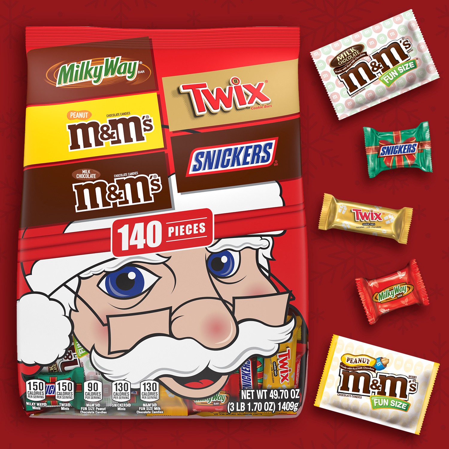 slide 4 of 5, Mars Holiday Chocolate Variety Mix, 150 ct