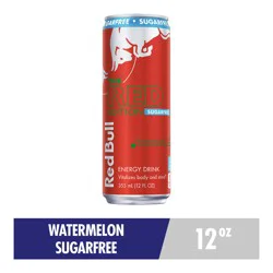 Red Bull Red Edition Sugar Free Energy Drink, Watermelon, 114mg Caffeine, 12 fl oz Can