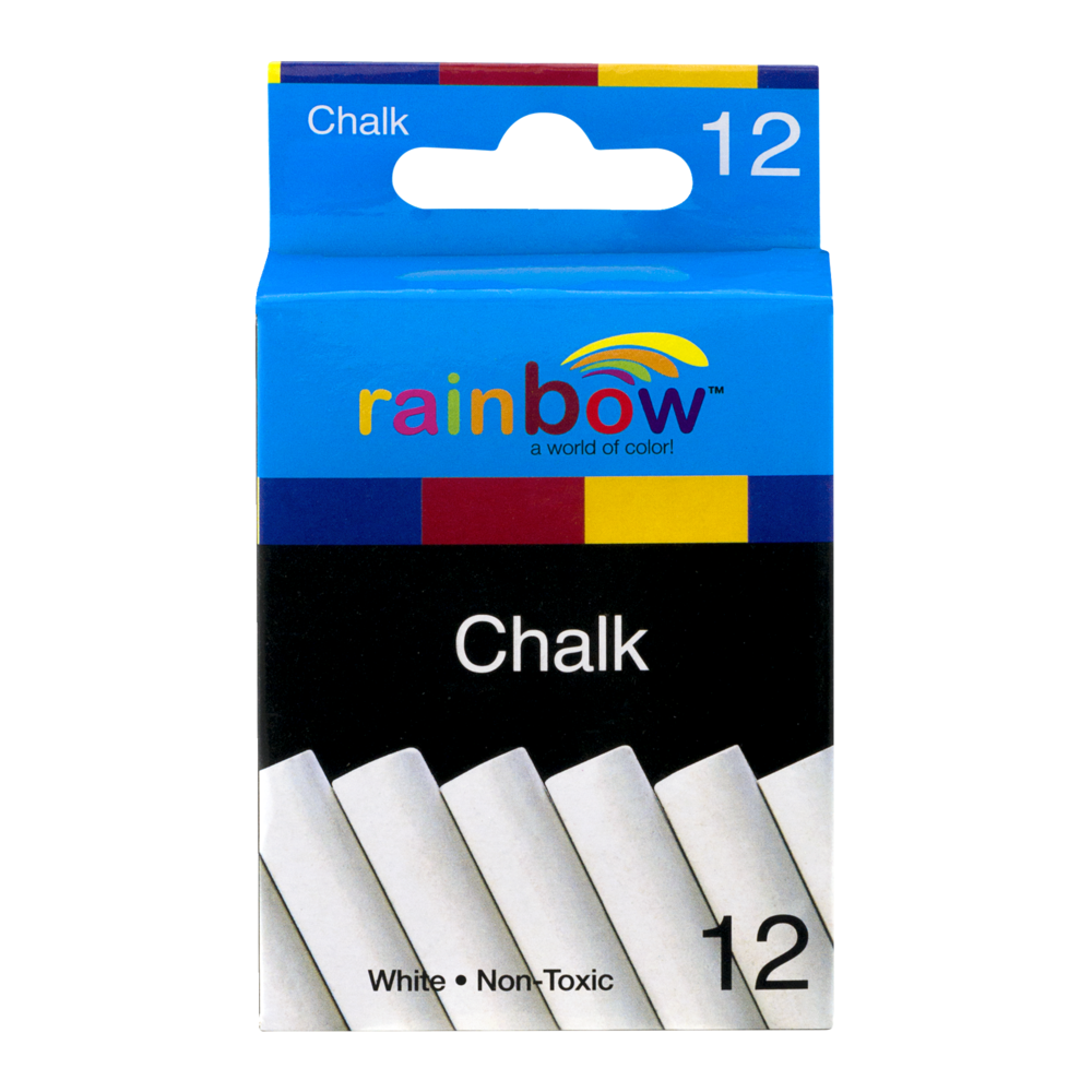 slide 1 of 1, Rainbow Chalk White, 12 ct