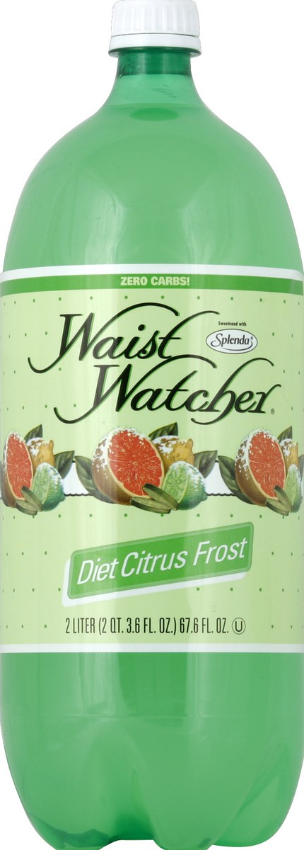 slide 4 of 4, Waist Watcher Soda, Diet, Citrus Frost, 67.6 oz