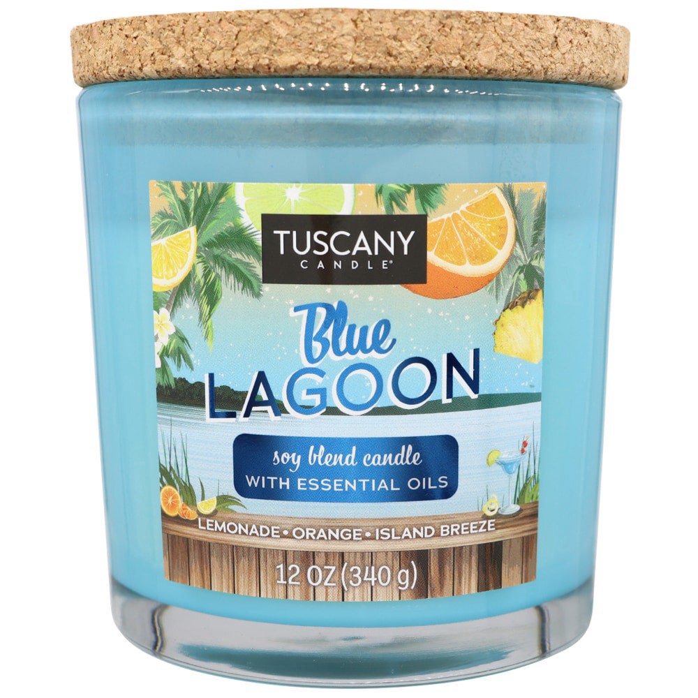 slide 2 of 2, Tuscany Candle Blue Lagoon Soy Blend Candle, 12 oz
