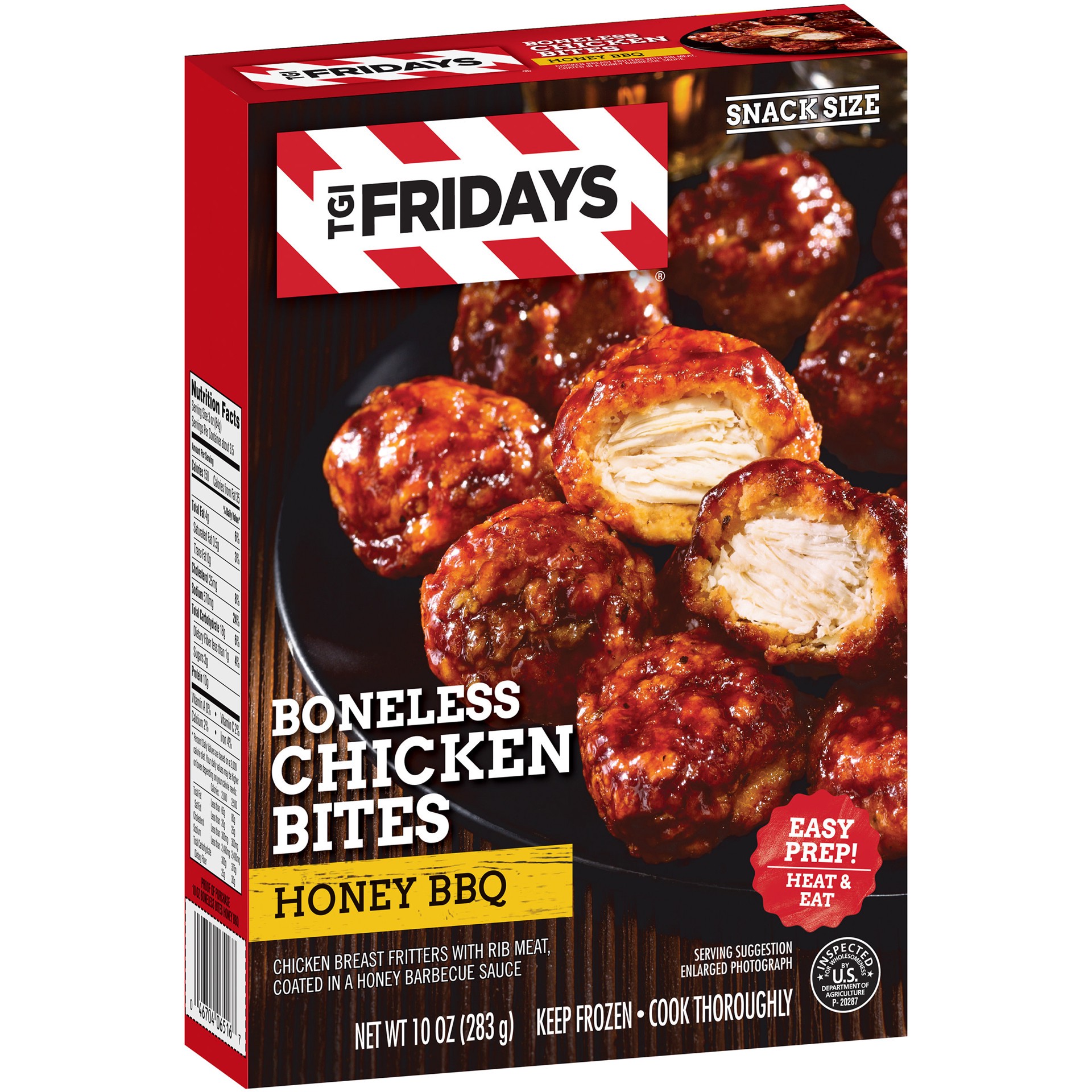slide 5 of 5, T.G.I. Fridays TGI Fridays Honey BBQ Boneless Chicken Bites Frozen Snacks, 10 oz Box, 10 oz