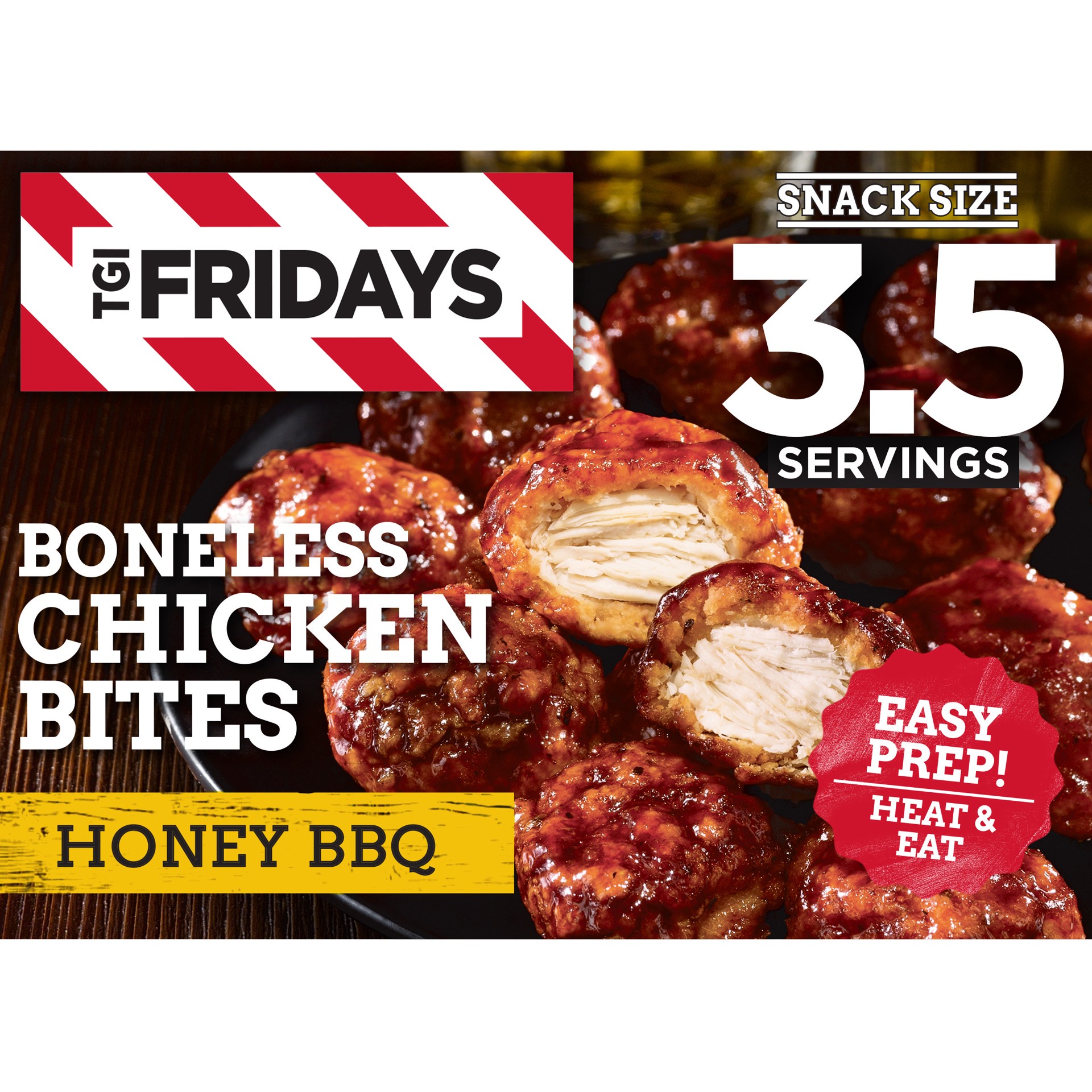 slide 1 of 5, T.G.I. Fridays TGI Fridays Honey BBQ Boneless Chicken Bites Frozen Snacks, 10 oz Box, 10 oz