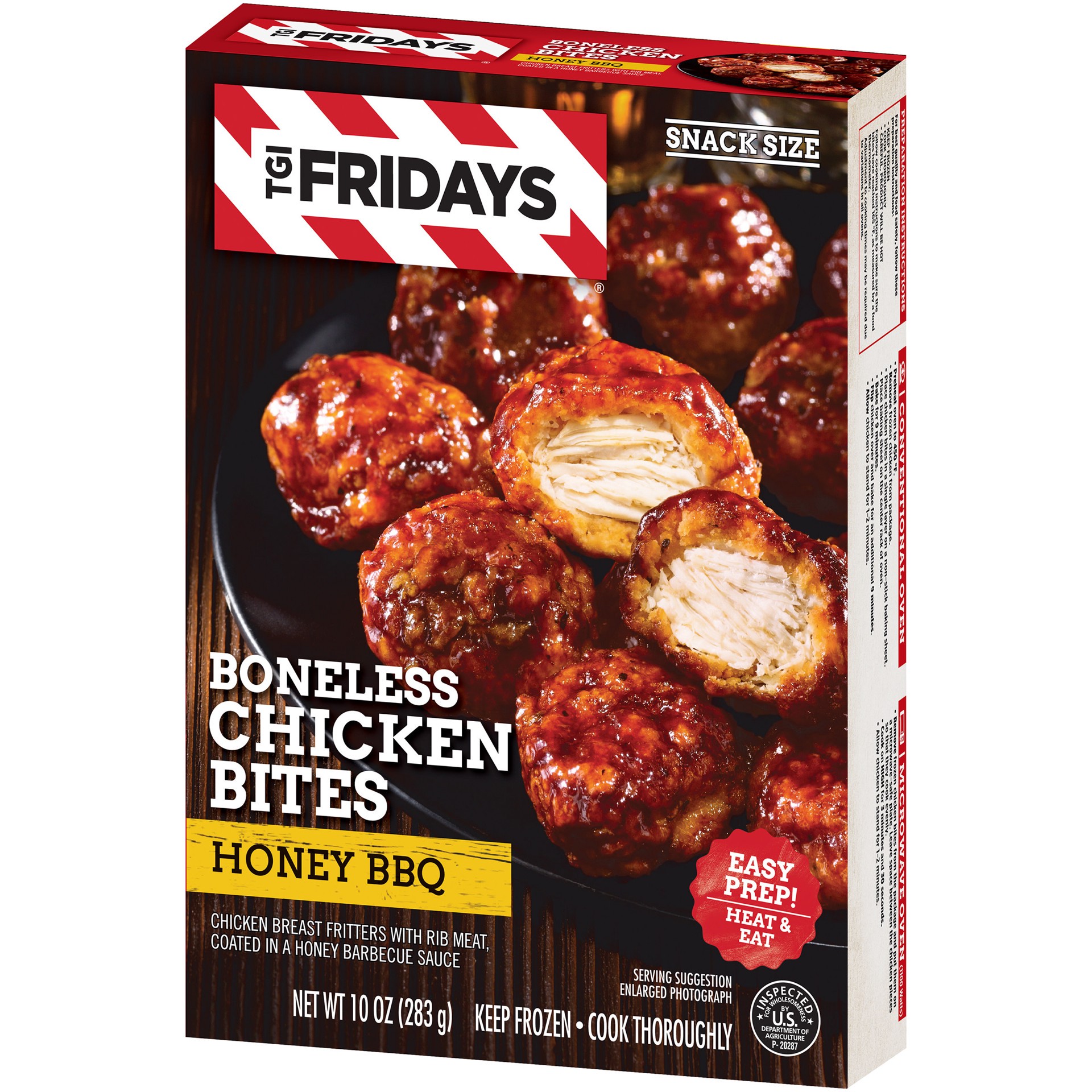 slide 2 of 5, T.G.I. Fridays TGI Fridays Honey BBQ Boneless Chicken Bites Frozen Snacks, 10 oz Box, 10 oz