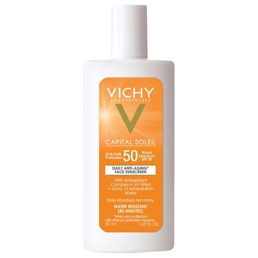 slide 1 of 1, Vichy Laboratories Capital Soleil SPF50 Anti Aging Face Sunscreen, 1.69 oz