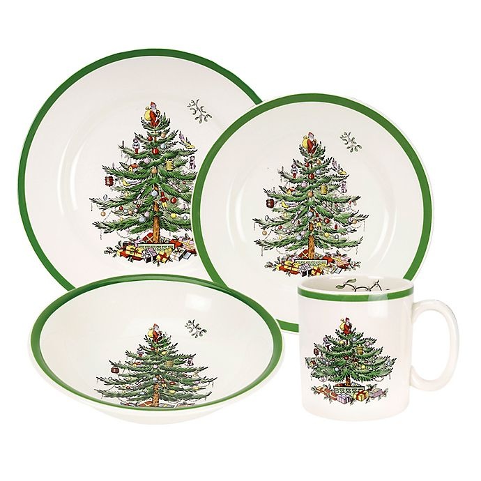 slide 1 of 2, Spode Christmas Tree Dinnerware Set, 16 ct