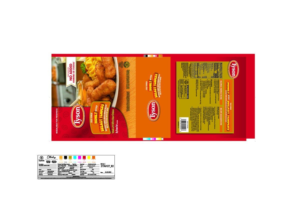 slide 4 of 12, Tyson Frozen Honey Battered Breast Tenders, 19.5 oz, 552.82 g