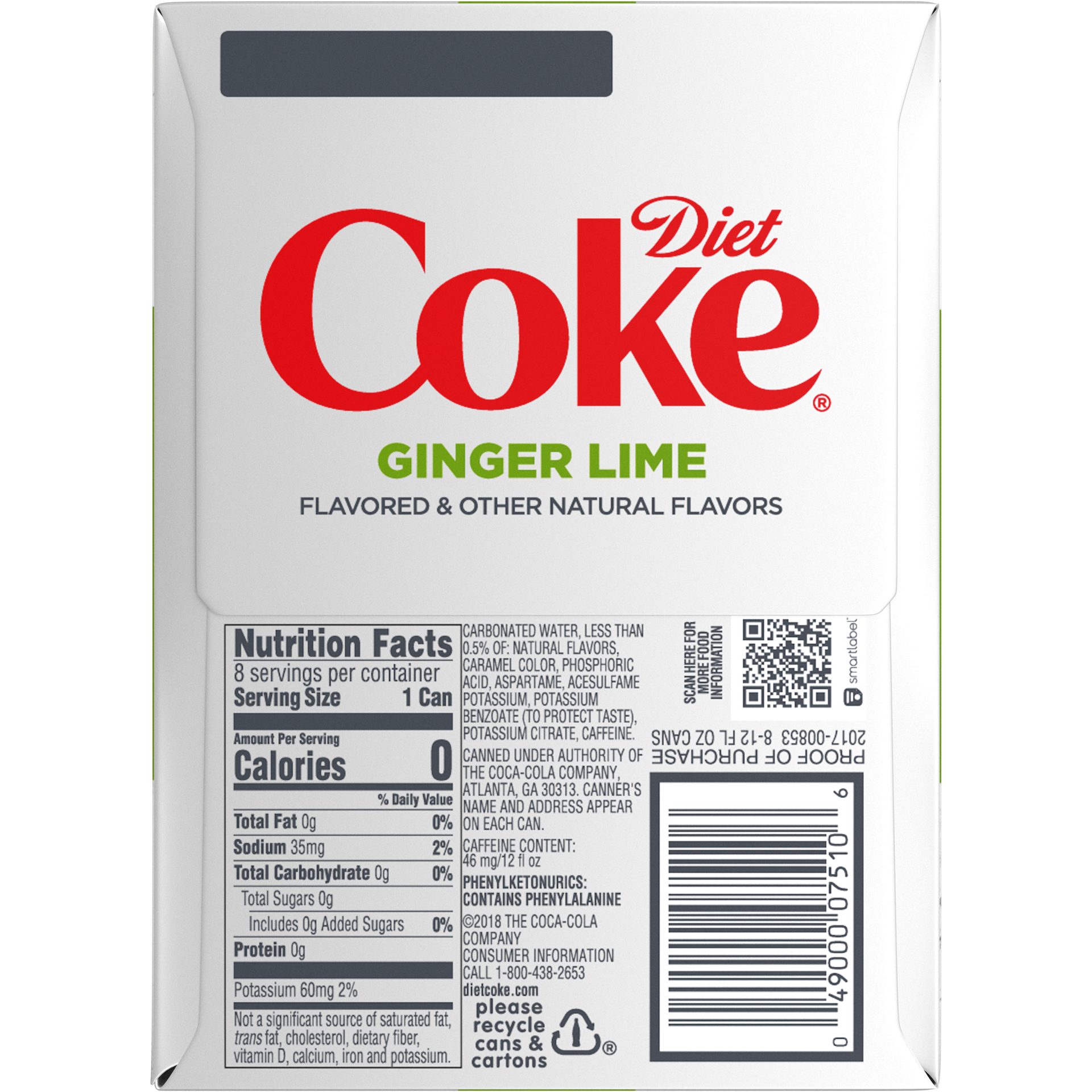 slide 3 of 7, Diet Coke Ginger Lime Soda Soft Drink- 96 fl oz, 96 fl oz