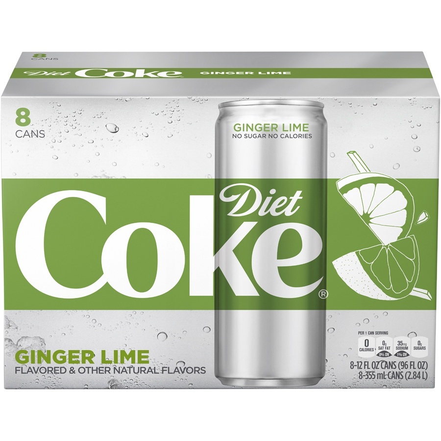 Diet Coke Ginger Lime 8 ct; 12 fl oz | Shipt