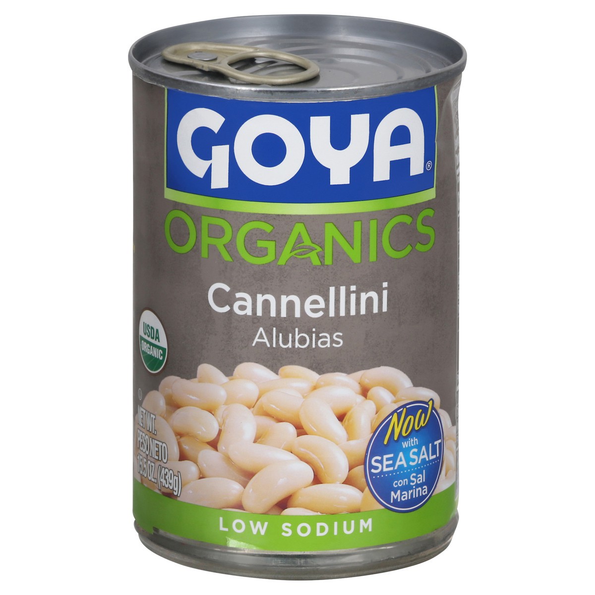 slide 1 of 13, Goya Organics Low Sodium Cannellini Beans 15.5 oz, 15.5 oz