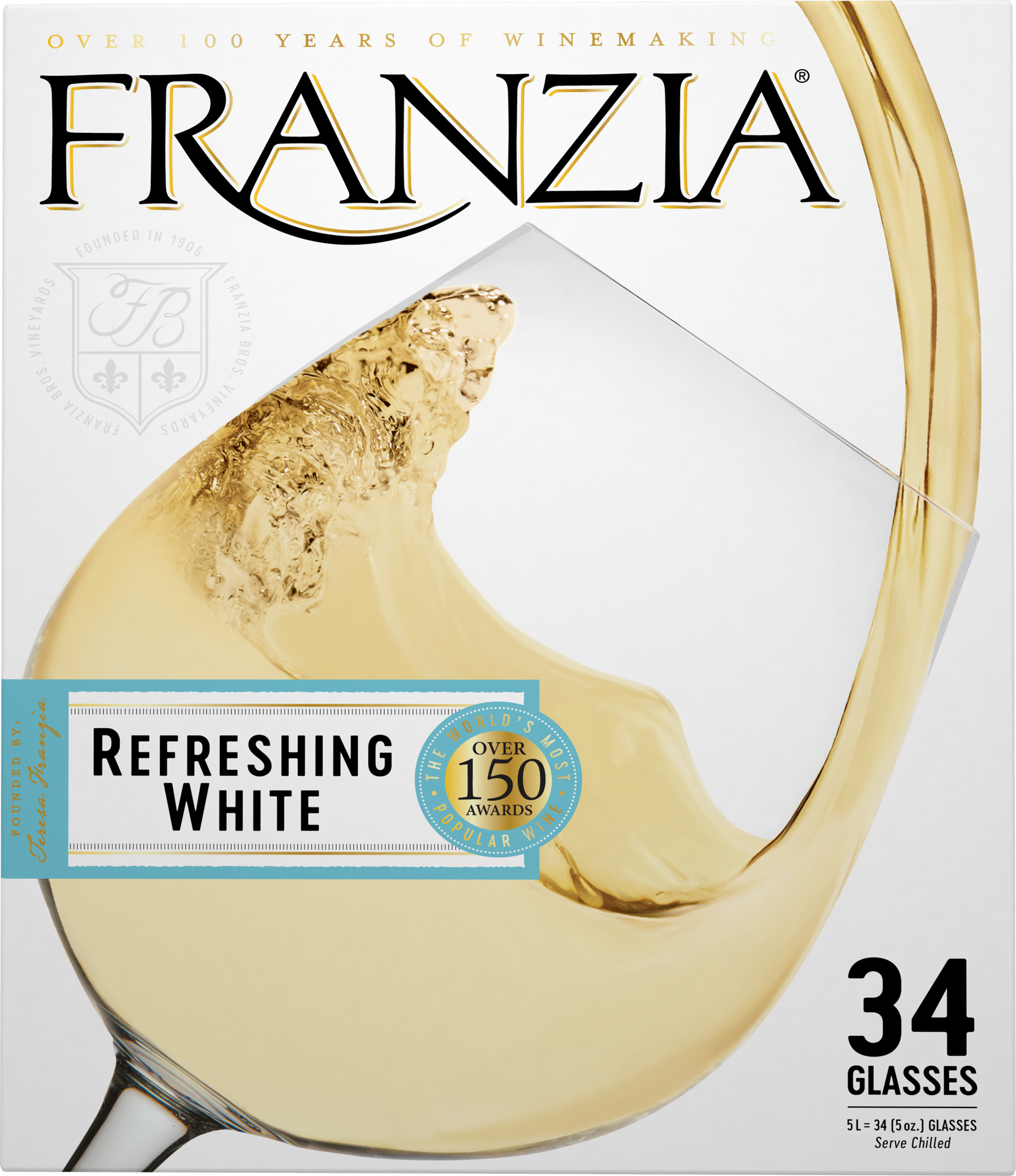 slide 3 of 4, Franzia White, White Wine, American, 1 ct, 5L Box, 5 liter