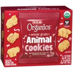 H-E-B Organics Whole Grain Animal Cookies