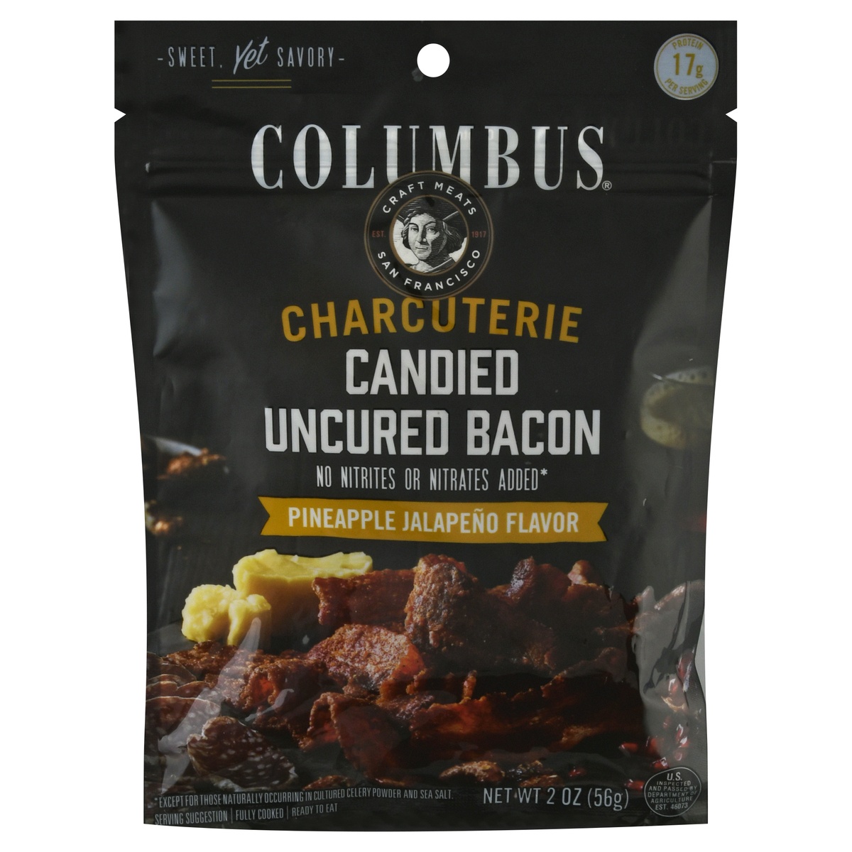 slide 1 of 1, Columbus Charcuterie Candied Uncured Pineapple Jalapeno Flavored Bacon, 2 oz