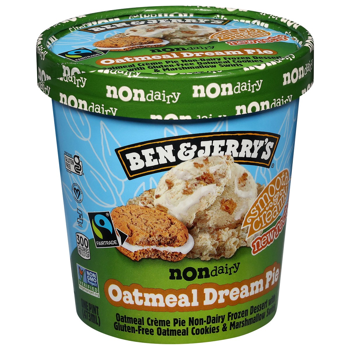 slide 12 of 14, Ben & Jerry's Non-Dairy Oatmeal Dream Pie Frozen Dessert - 16oz, 16 oz