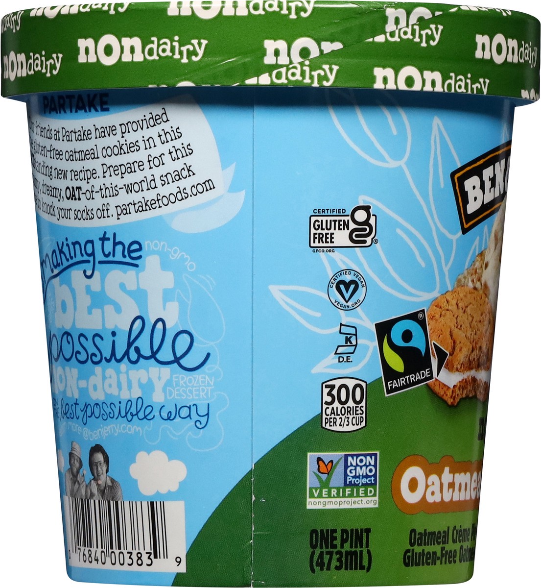 slide 10 of 14, Ben & Jerry's Non-Dairy Oatmeal Dream Pie Frozen Dessert - 16oz, 16 oz