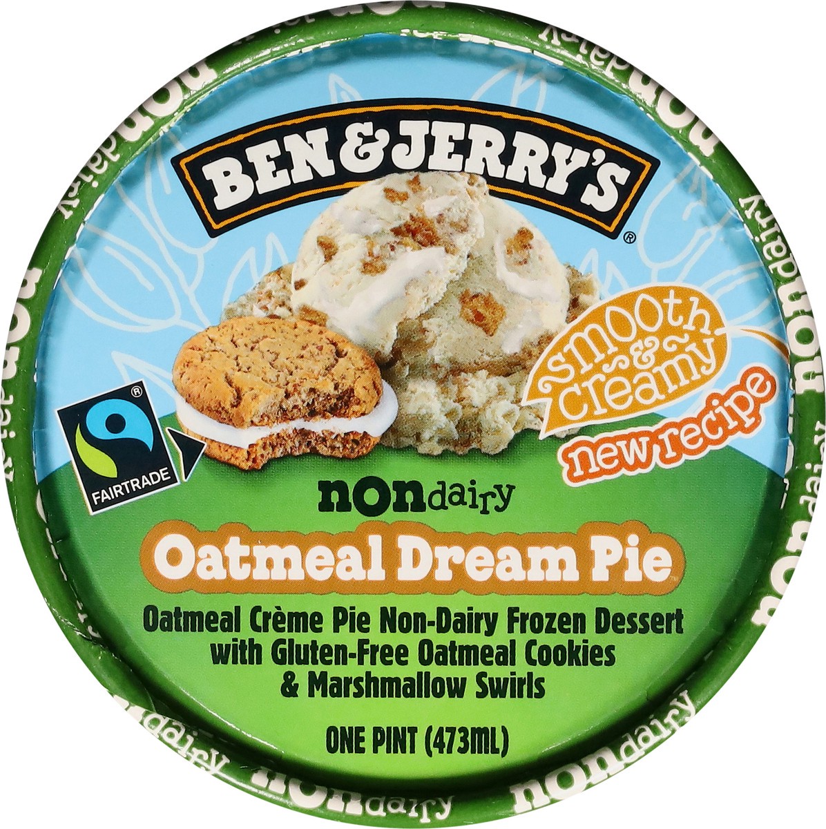 slide 11 of 14, Ben & Jerry's Non-Dairy Oatmeal Dream Pie Frozen Dessert - 16oz, 16 oz