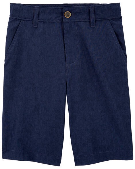slide 1 of 3, Oshkosh Kid Stretch Chino Shorts Navy 5, 1 ct