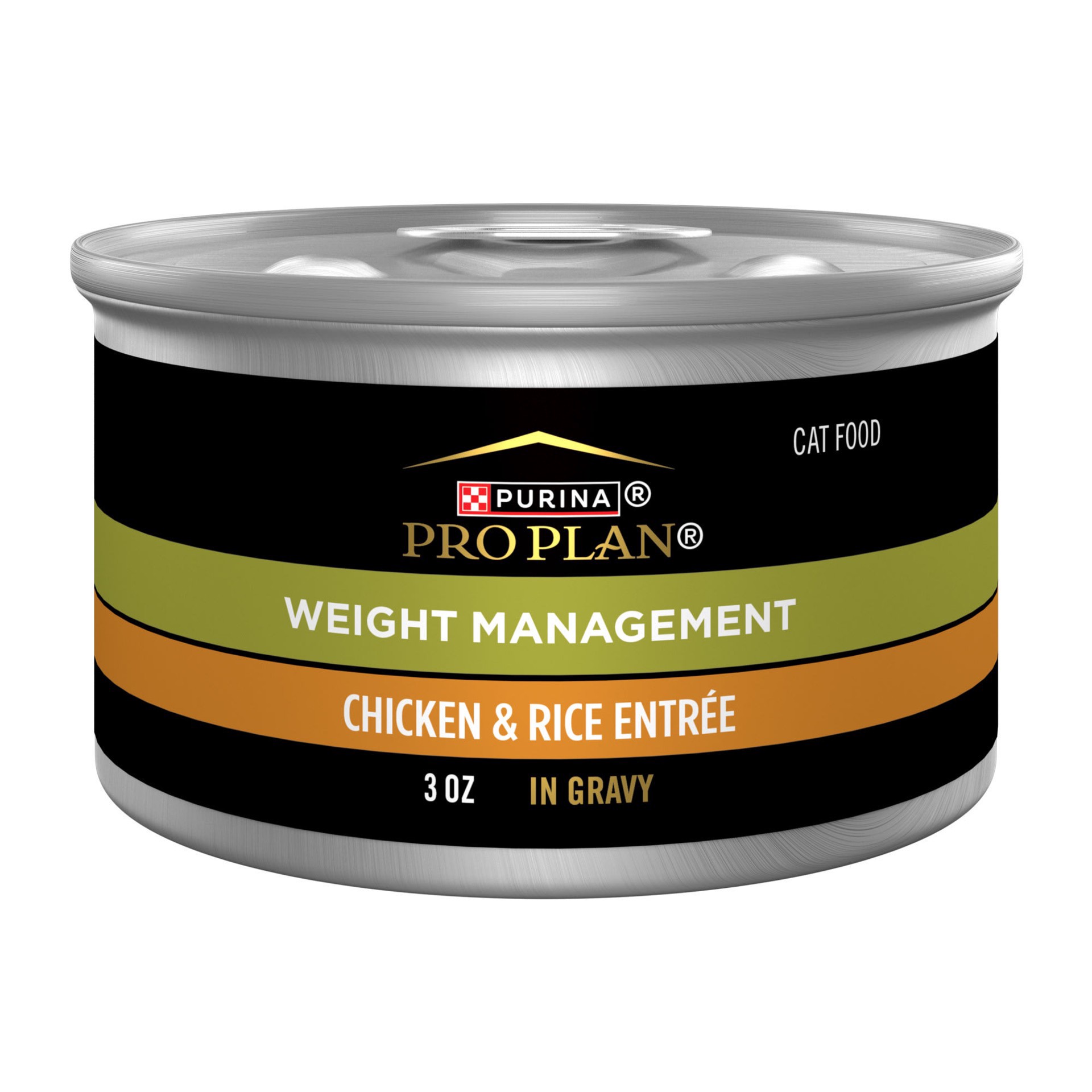 slide 1 of 1, Purina Pro Plan Adult Weight Management Chicken and Rice Entree in Gravy High Protein Wet Cat Food, 3 oz