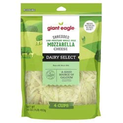 Giant Eagle Mozzarella Shredded Cheese - 16 oz