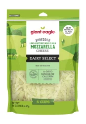 Giant Eagle Mozzarella Shredded Cheese - 16 oz