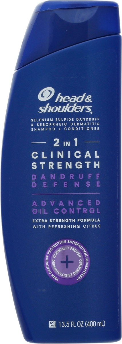 slide 2 of 13, Head & Shoulders 2 in 1 Clinical Strength Shampoo + Conditioner 13.5 fl oz, 13.5 fl oz