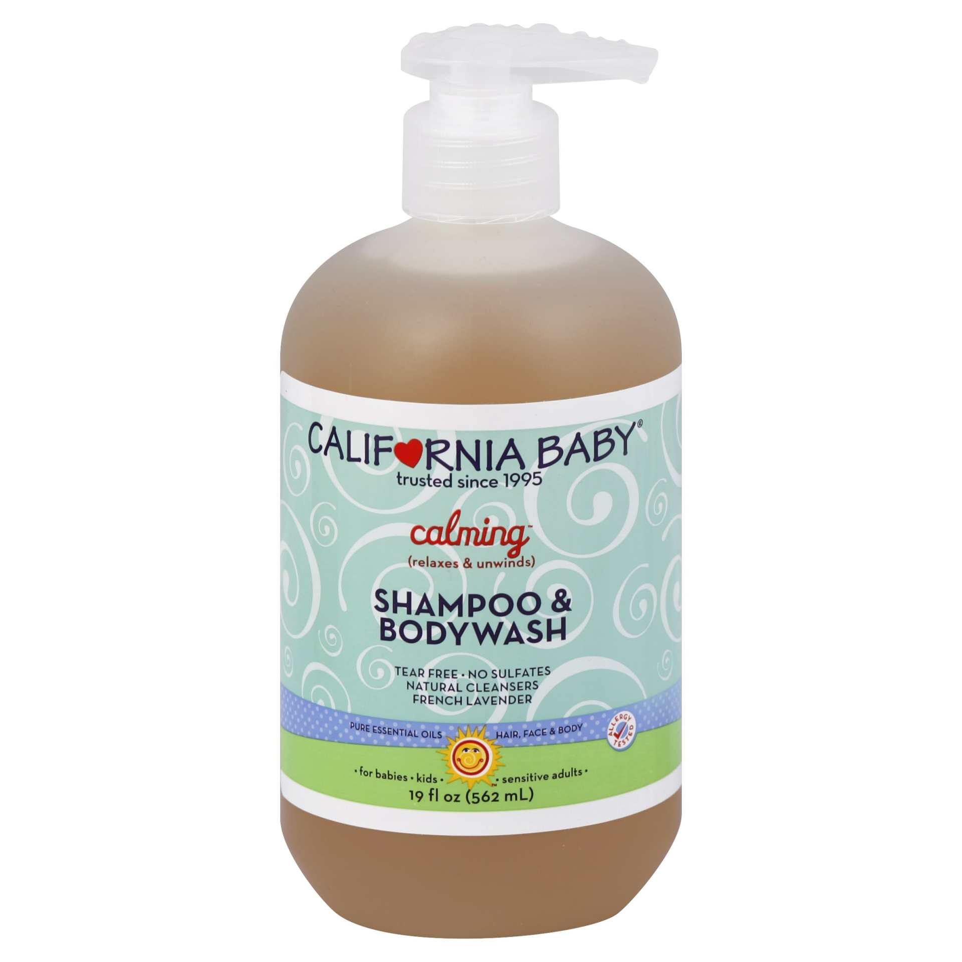 slide 1 of 4, California Baby Calming Shampoo & Bodywash, 19 oz