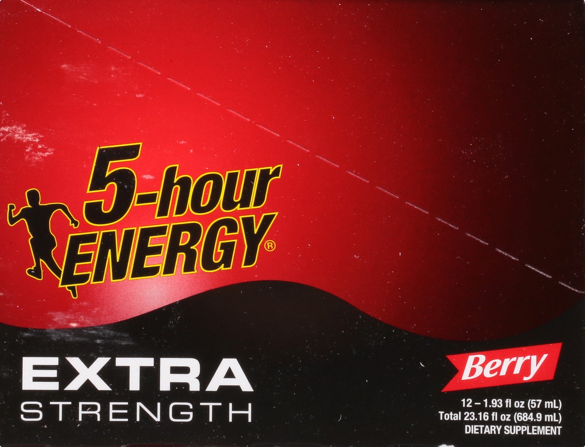 slide 8 of 9, 5-Hour Energy Extra Strength Berry Energy Shot 12 - 1.98 fl oz Bottles, 12 ct
