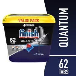 Finish Quantum Dishwasher Detergent, Premium Dishwashing Tablets, 62 Tabs